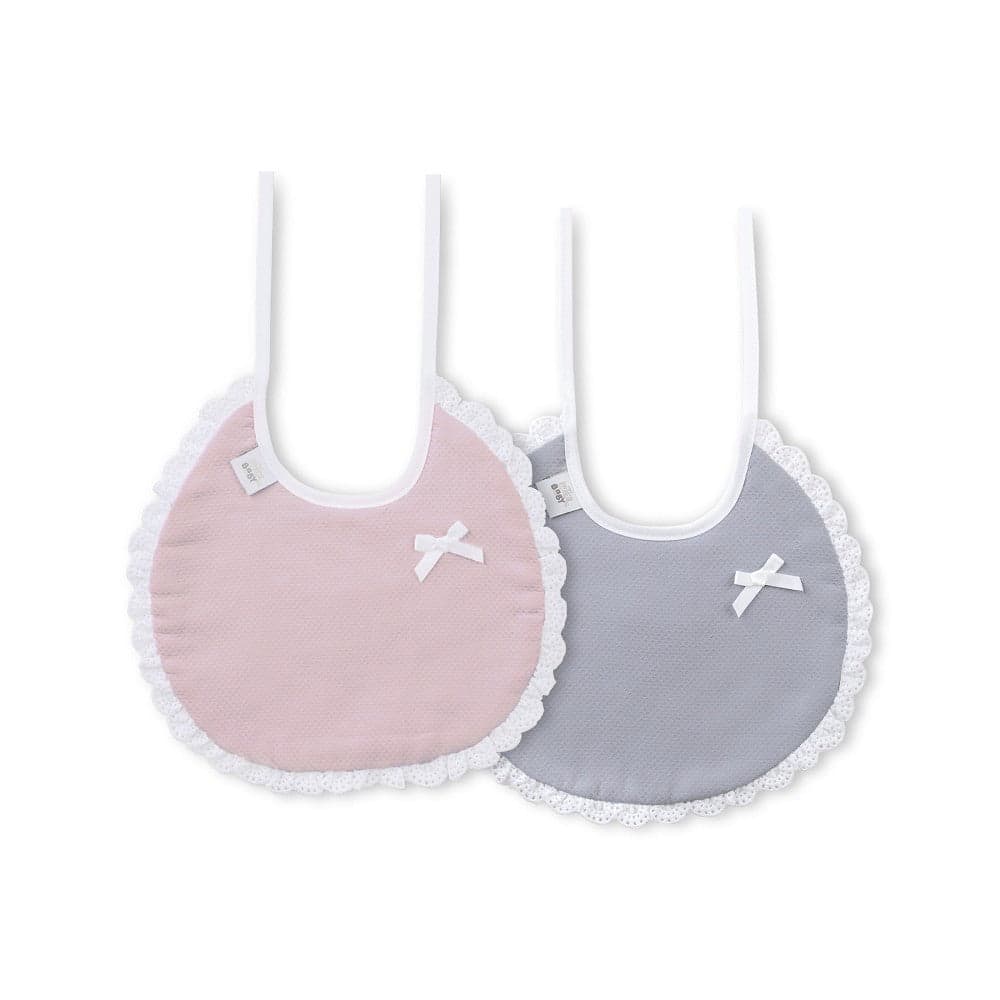 Interbaby 2 Babetes 100% Algodão Cinza & Rosa N