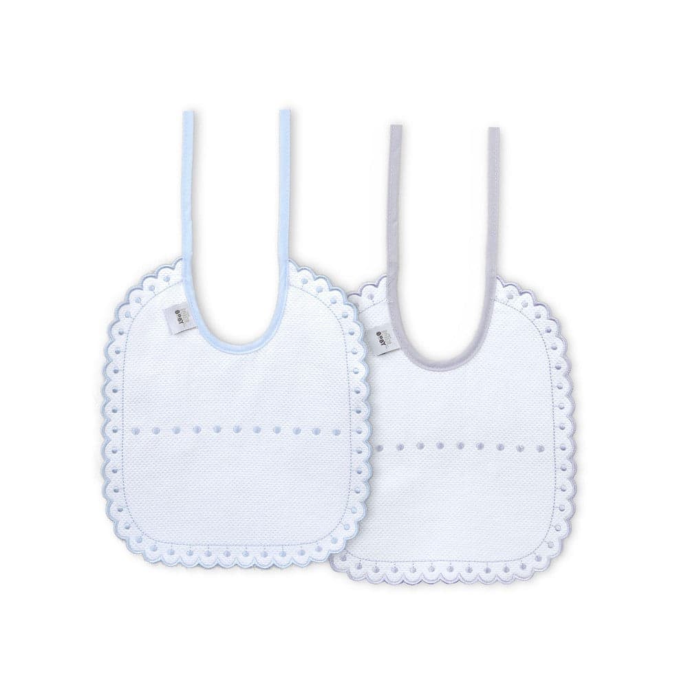 Babete (Pack 2 Unidades) 100% Algodão Cinza & Azul J Interbaby