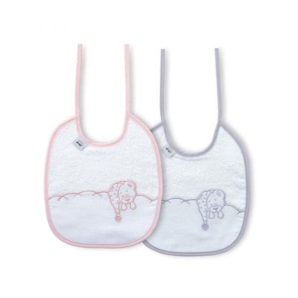 Interbaby 2 Babetes 100% Algodão Cinza & Rosa F
