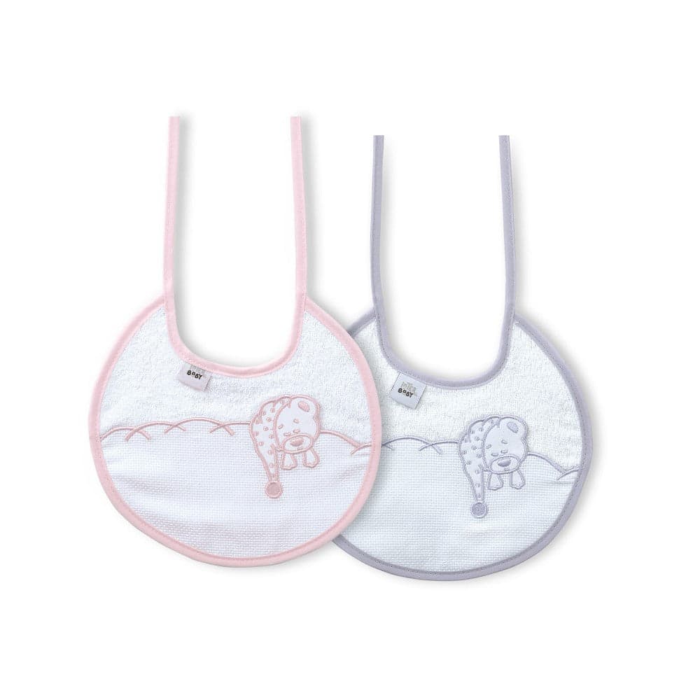 Interbaby 2 Babetes 100% Algodão Cinza & Rosa e