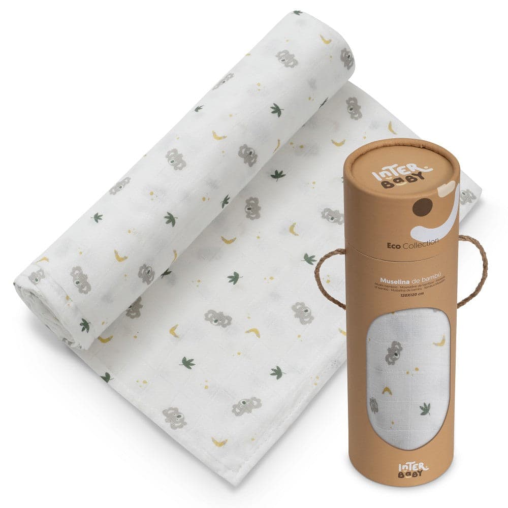 Interbaby Fralda 120X120 Koala Boy Cinza