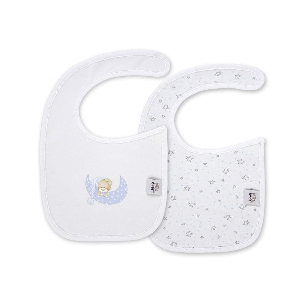 Babete Velcro (Pack 2 Unidades) 20X30 Sleep Azul Interbaby