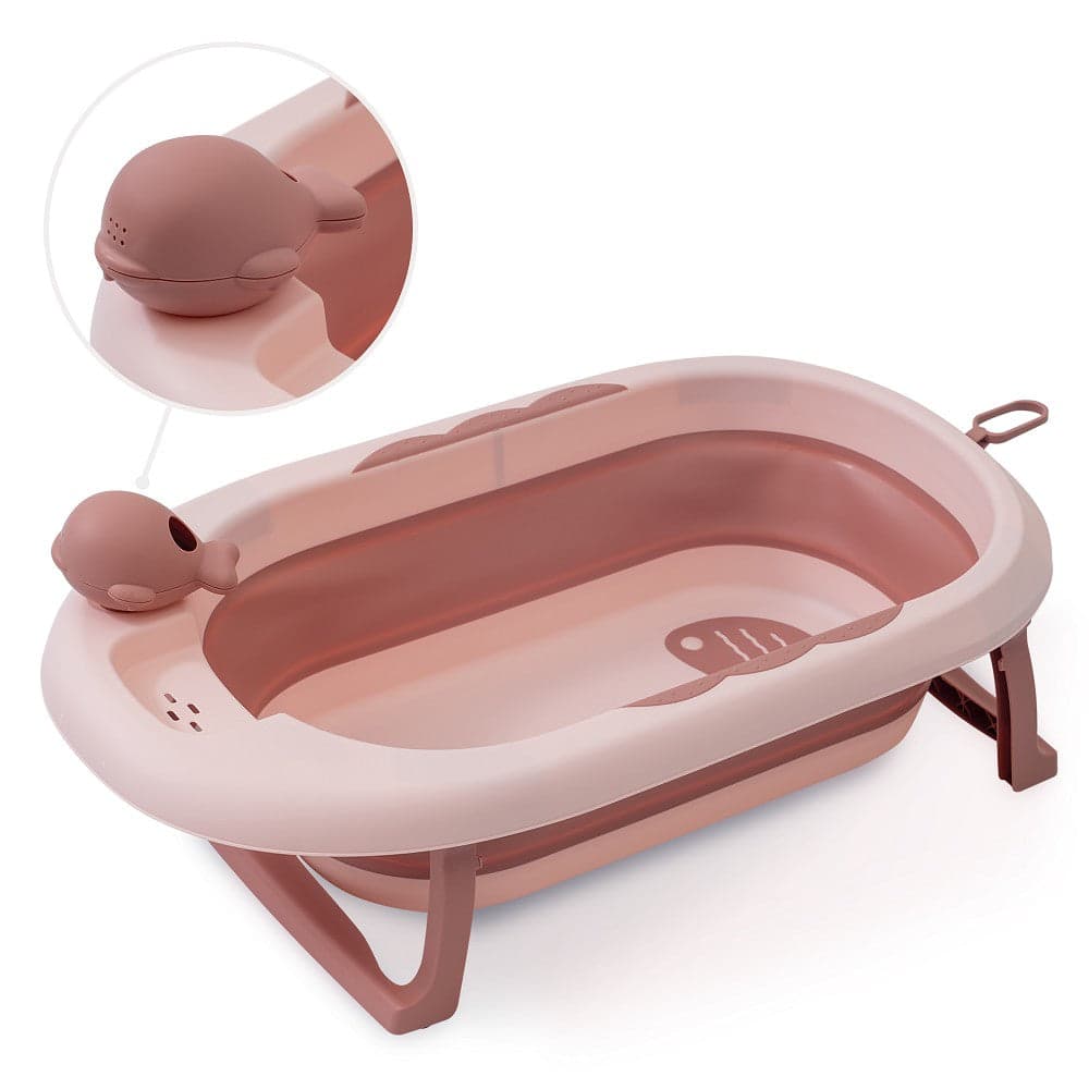 Interbaby Banheira Dobrável com Copo de Enxaguamento Rosa