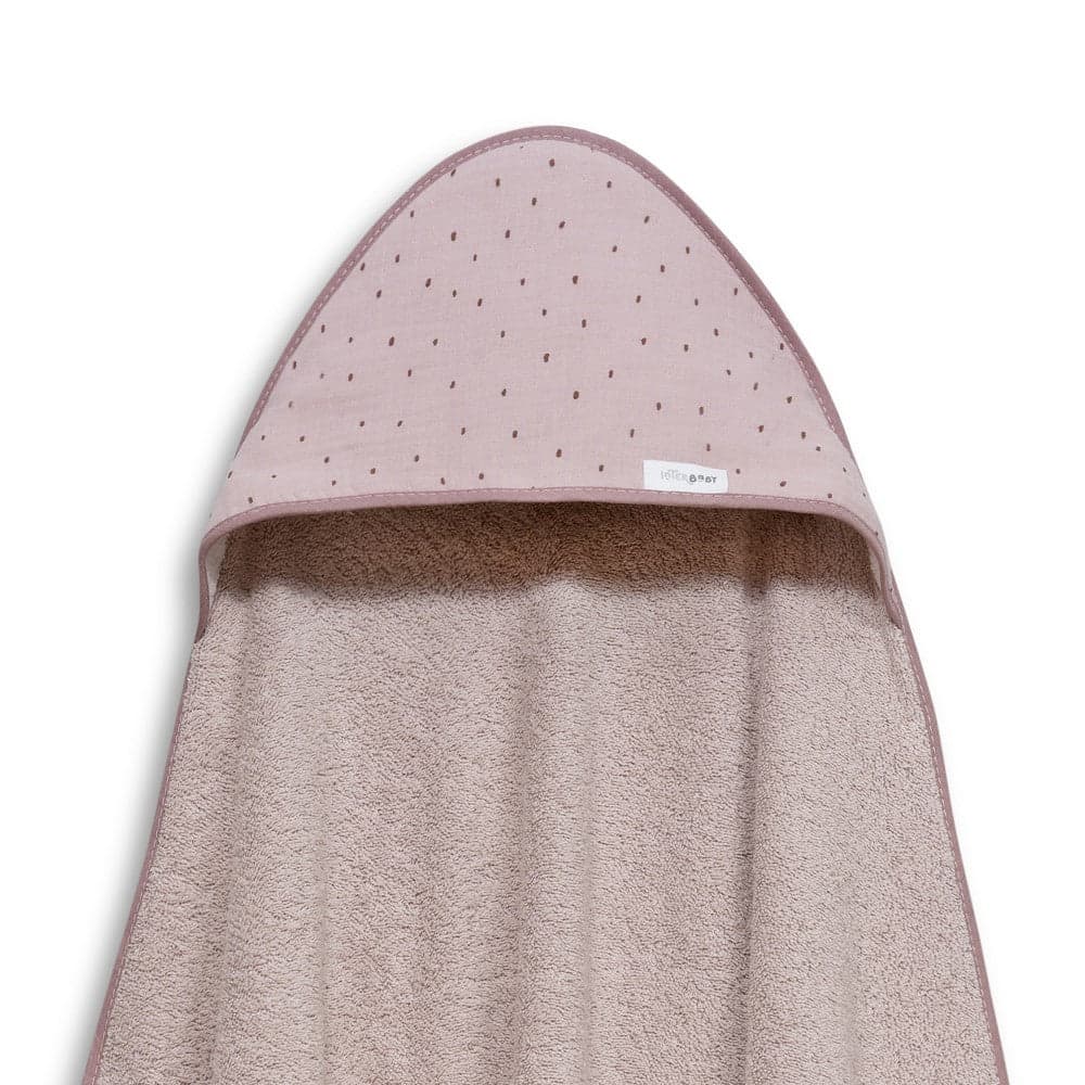 Toalha de banho 100X100 Algodão Muselina Puntos Rosa escuro Interbaby