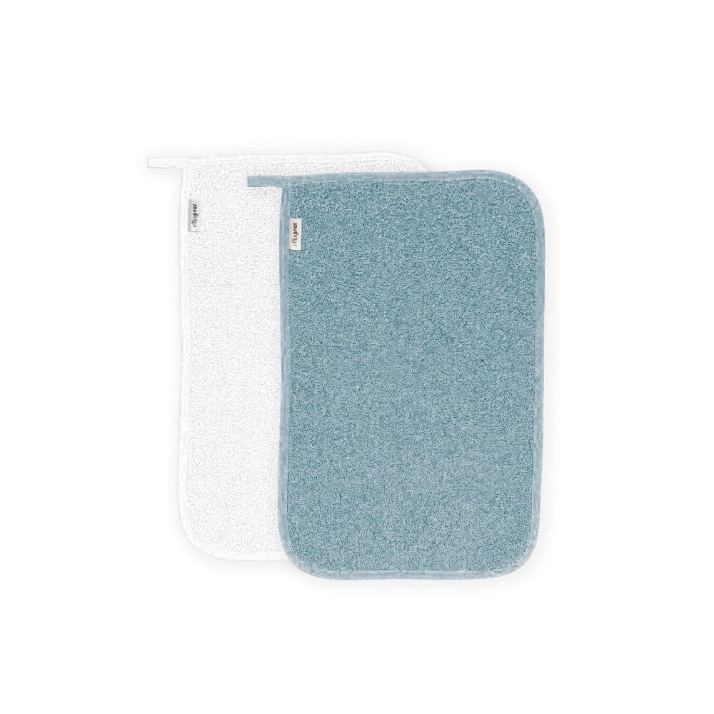 Conjunto 2 Toalhas Para Bebé Branco/Petróleo Interbaby