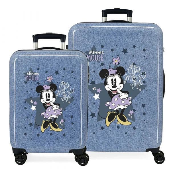 Disney Mala Com Rodinhas Minnie Style 55-68 Cm 34l Blue One Size