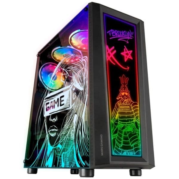 Mars Gaming ATX MCART Artistic ARGB Preta - MCART