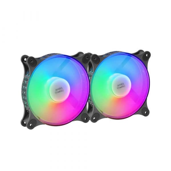 Mars Gaming Ventoinha 120mm MFX FRGB Preta (Pack2) - MFDUO