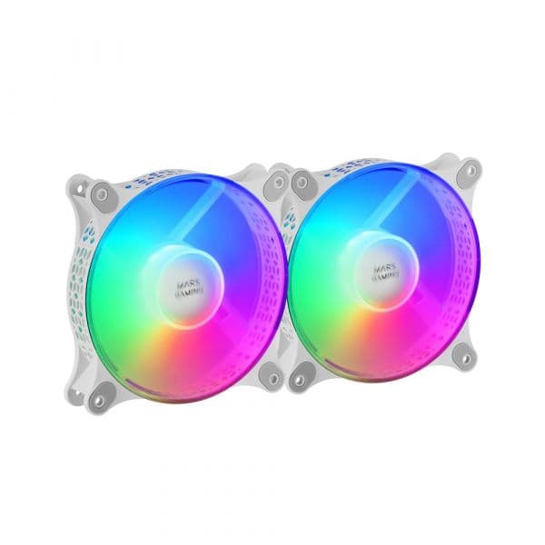 Mars Gaming Ventoinha 120mm MFX FRGB Branca (Pack2) - MFDUOW