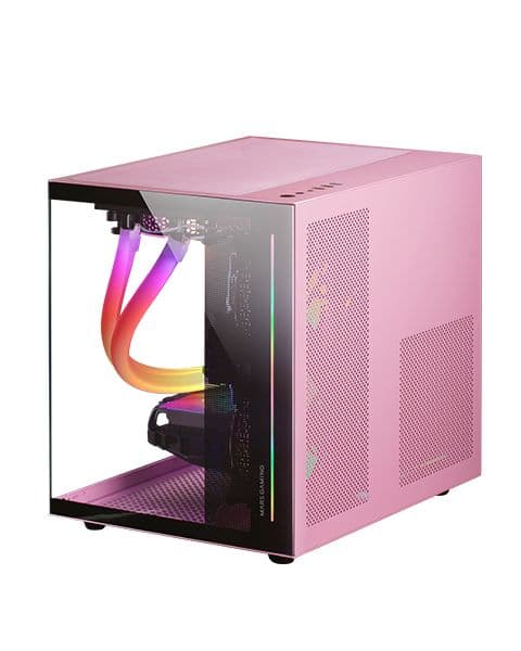 MARS GAMING MCVIEW Rosa (Micro-ATX) (Vidro Temperado) - MCVIEWP