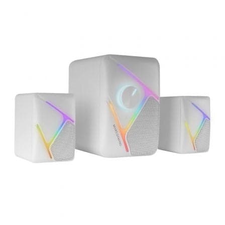 Mars Gaming MS-H21 Altifalantes Gaming RGB 2.1 e Subwoofer 35W Brancos