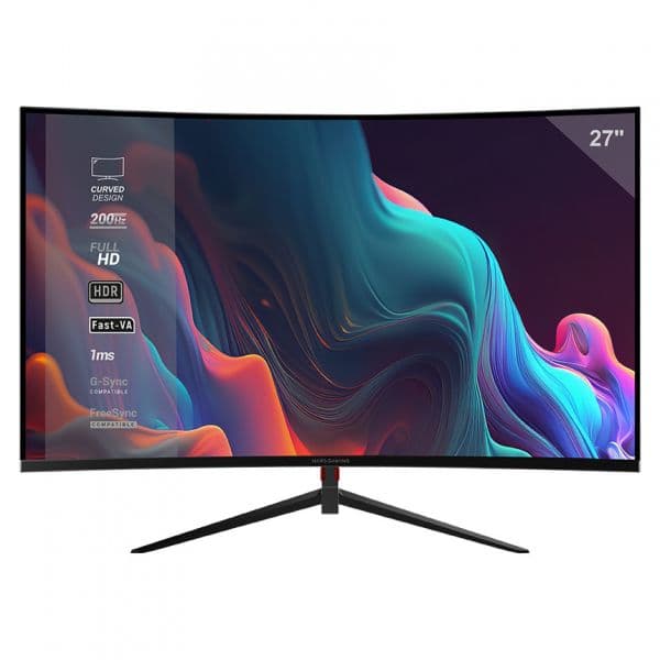 Monitor Mars Gaming 27" MV-27C FHD 200Hz 1ms HDR10 FreeSync G-Sync Curvo