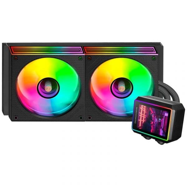 Mars Gaming ML-VISIONII240 Kit de 240mm com TDP 500W, Bomba Gen 4 e 2x Ventoinhas Preto