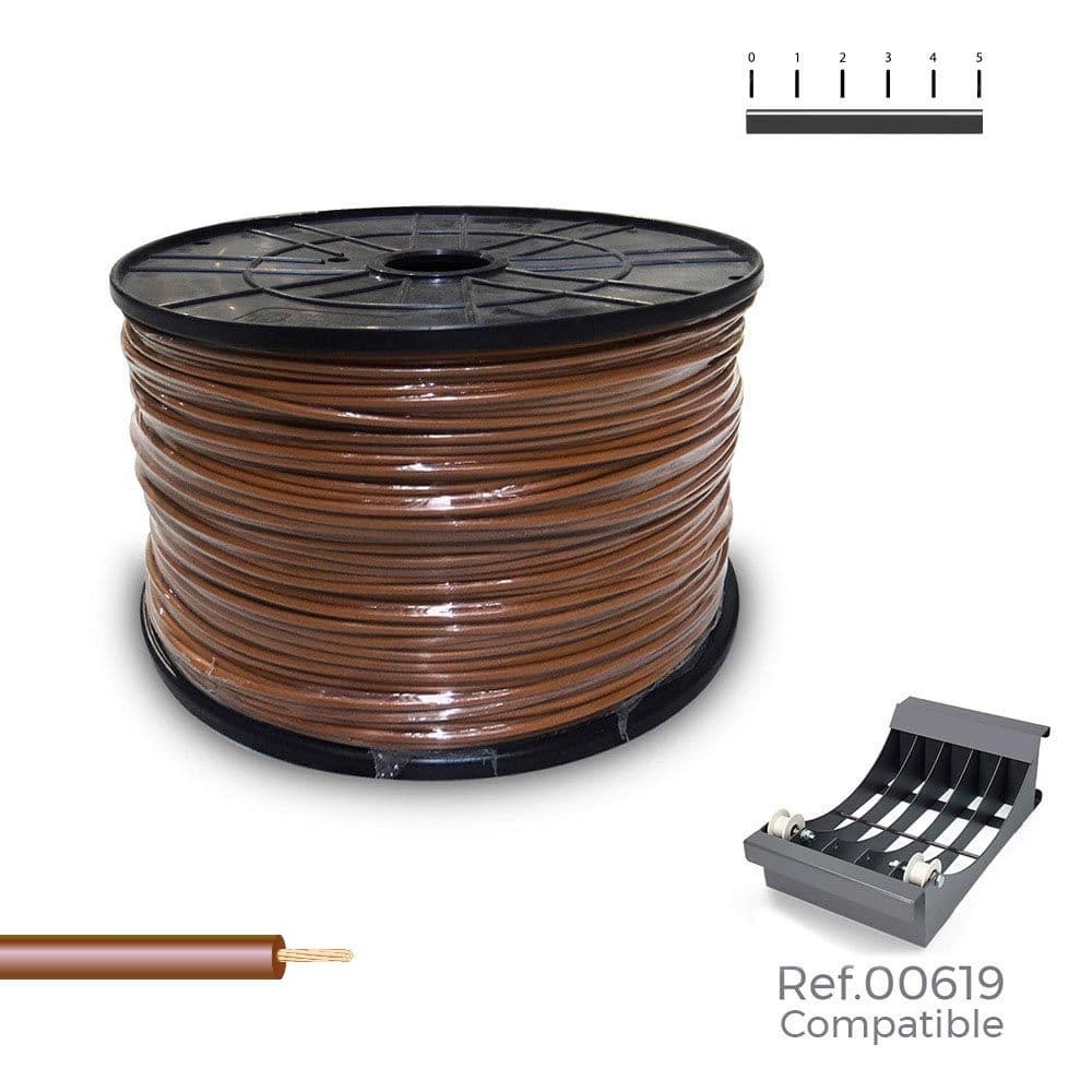 BOBINE CABO FLEXIVEL 1,5MM CASTANHO 1000M (BOBINE GRANDE Ø400X200