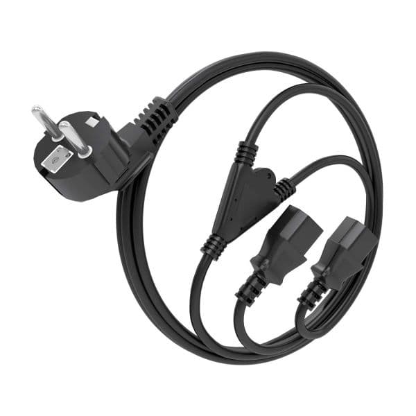 Aisens Cabo de Alimentação CPU CEE7/M 2 x C13/F Preto 3M