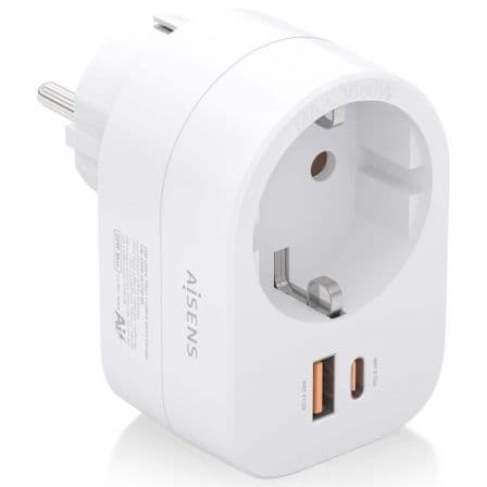 ENCHUFE AISENS ASPS-1A1C06-W 1 TOMA DE CORRIENTE 1 USB TIPO-C PD