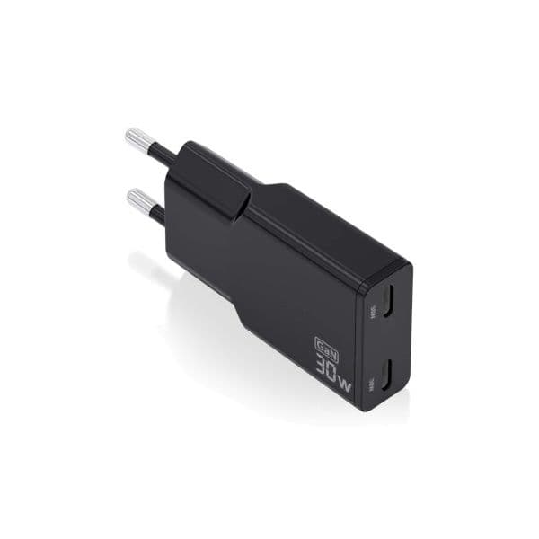 Aisens ASCH-30W2P049-BK Carregador de Parede GaN 30W Preto
