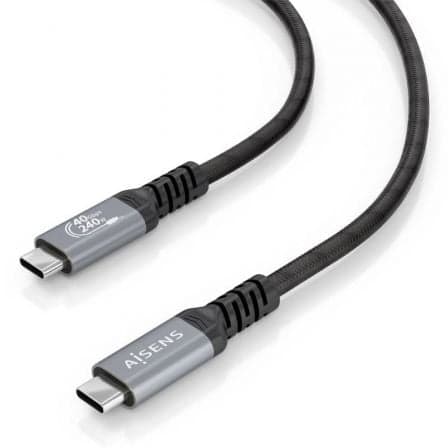 Aisens A156-0994 Cabo USB 4.0 USB-C Macho 240W 40Gbps 1m Preto
