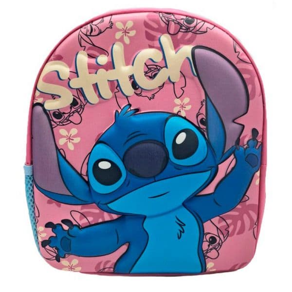 Disney Mochila Stitch 3D 30cm Azul