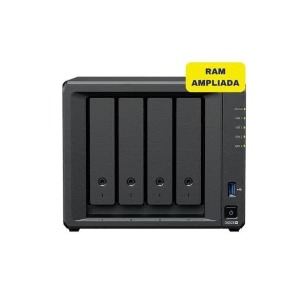 NAS Synology DS925+ 4 Bay 32GB DDR4 2.5GbE Expansivel M.2 NVMe