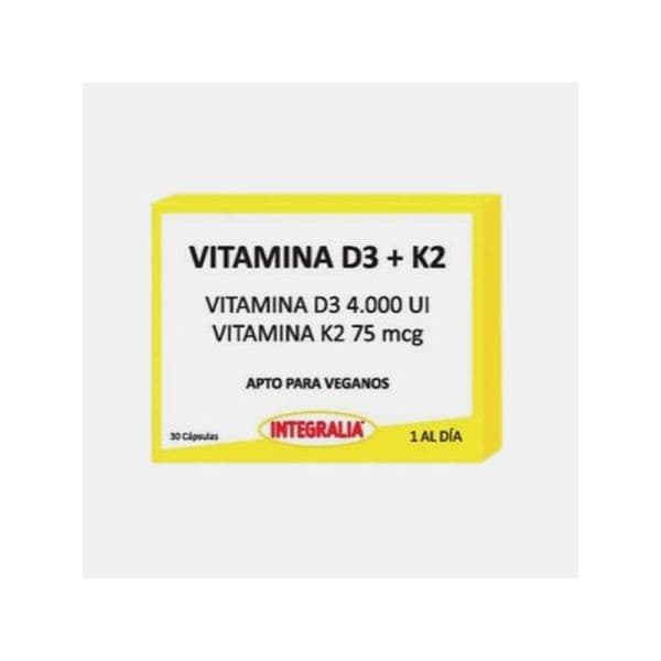 Integralia Vitamina D3 + K2 30 Cápsulas