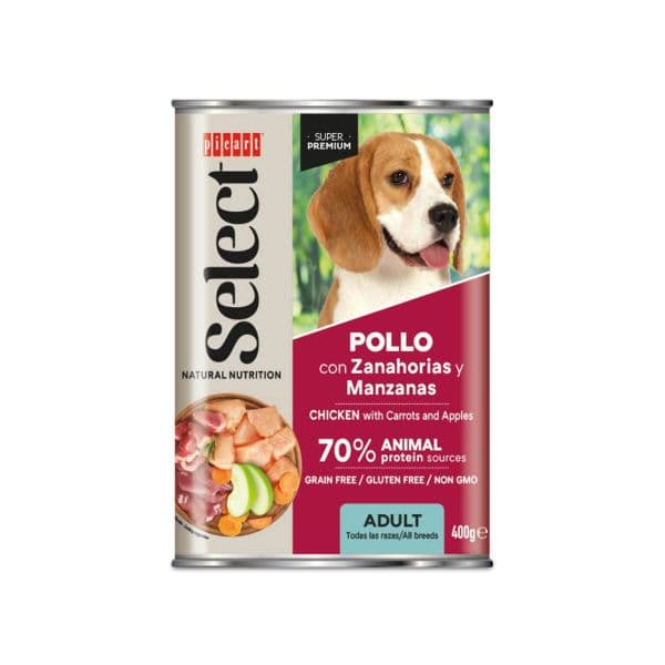 Ração Húmida Picart Patê Húmido Cão Adulto Frango, Cenoura & Maçã 400g