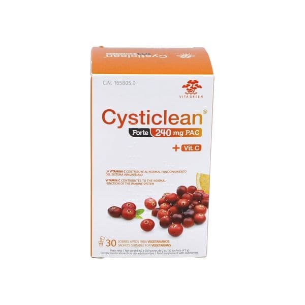 Cysticlean Forte PAC 240mg + Vitamina C 30 Saquetas