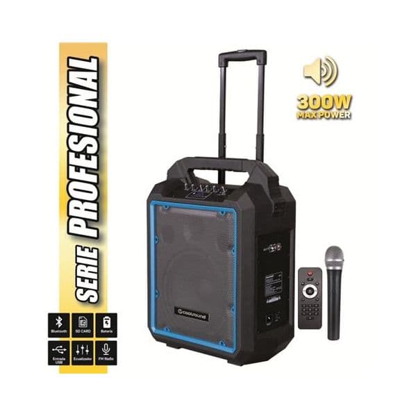 Coluna Auto-amplificado Pro300 10" 300w C/ Bateria - CS0184
