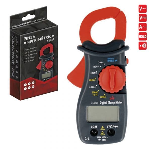 Pinça Amperimétrica Digital Ac/dc 600v - MUL021