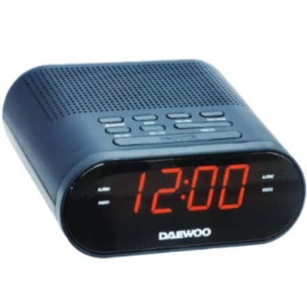 Daewoo Rádio Despertador DW1218 Rádio FM Preto