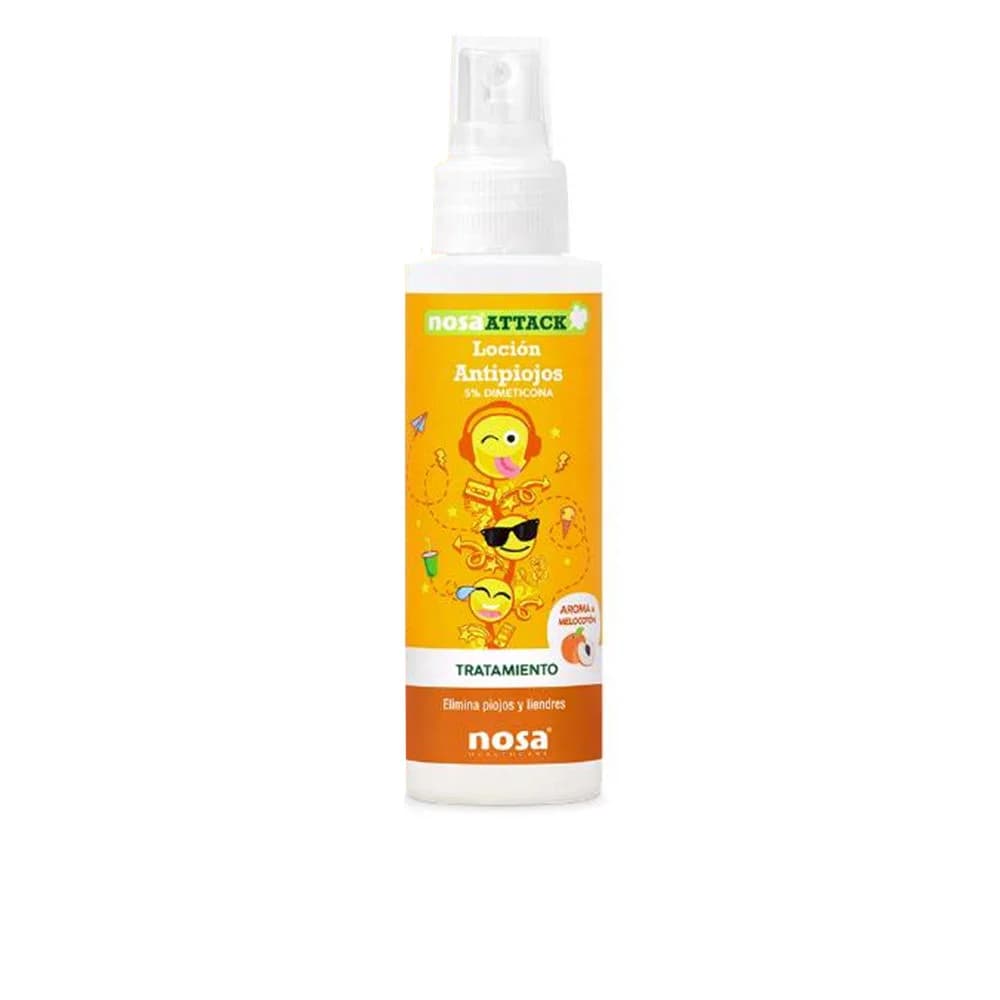 Loção antipiolhos ATTACK com dimeticona cor pêssego