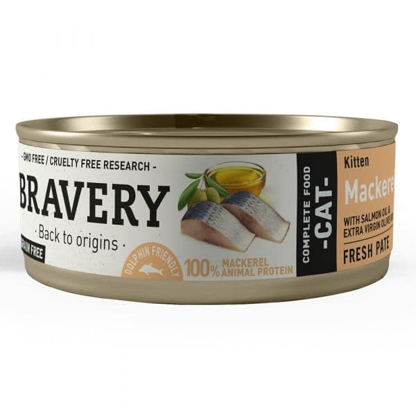 Ração Húmida Bravery Ração Húmida Gato Kitten Cavala 70g
