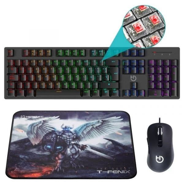 Hiditec Kit Gaming Teclado + Rato + Tapete Pac010026