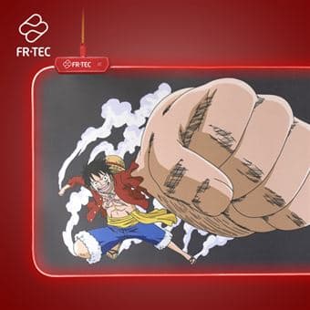 FR-TEC One Piece Luffy OP4003 XL Tapete de Rato Gaming com LED Vermelho