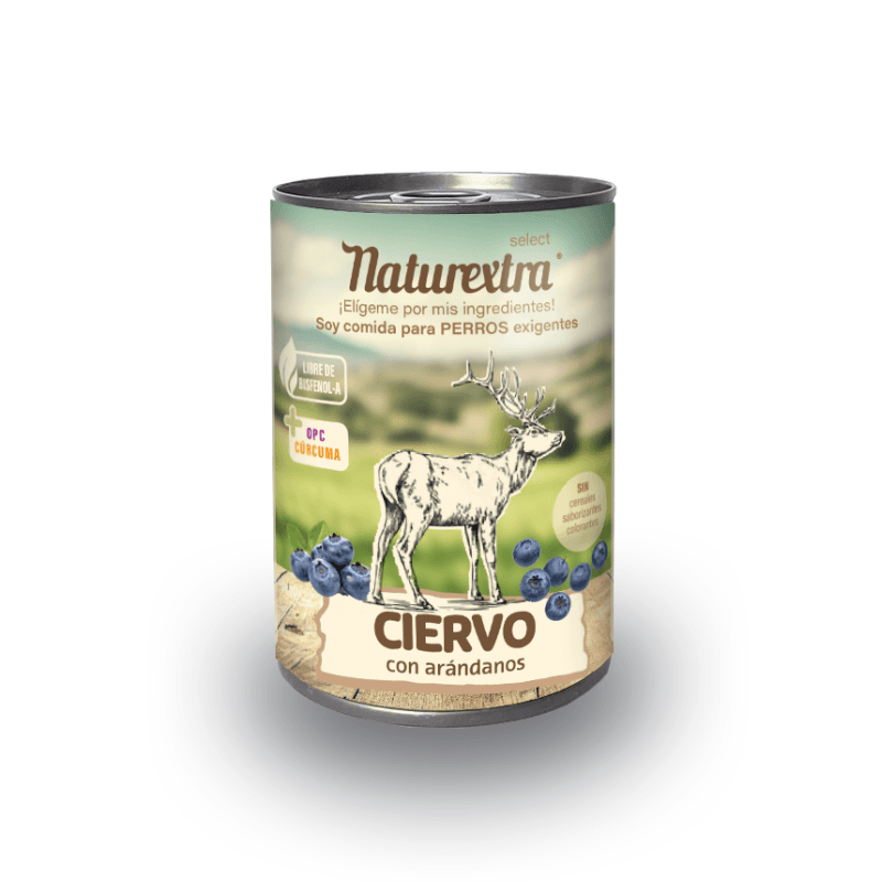 Naturextra comida húmeda para perros de ciervo