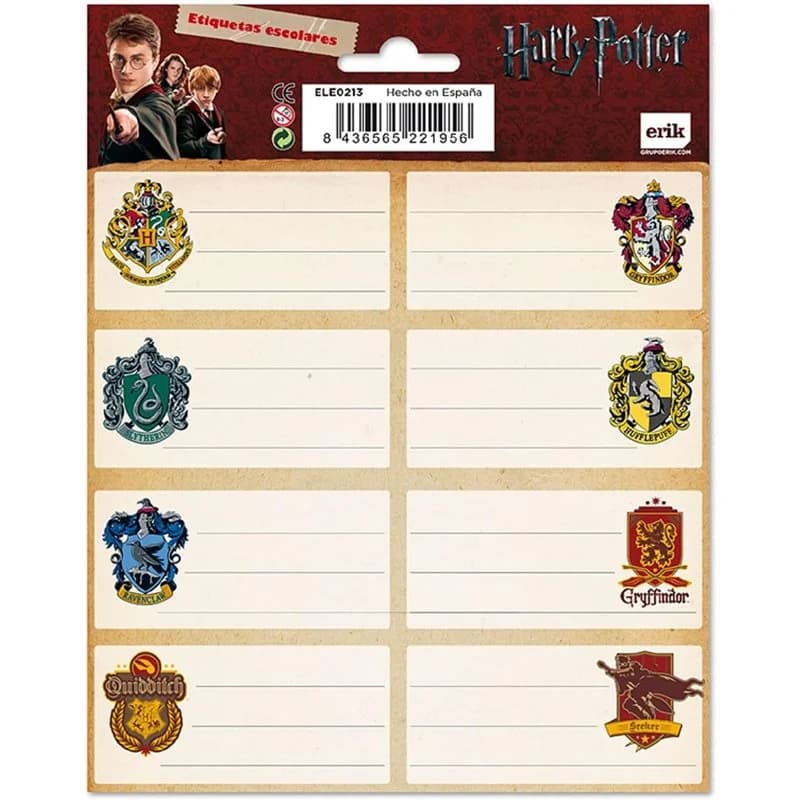 Conjunto 16 Etiquetas Adesivas Harry Potter