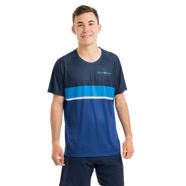 Black Crown Porvo Short Sleeve T-shirt Azul M Homem