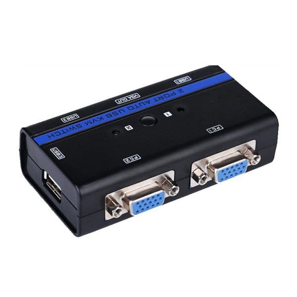 Aisens Hub Comutador KVM PS/2, VGA, Jack 3,5 mm, DVI-D, USB A