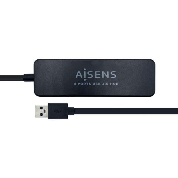 Hub USB 3.0 AISENS / 4xUSB / Preto / A106-0399