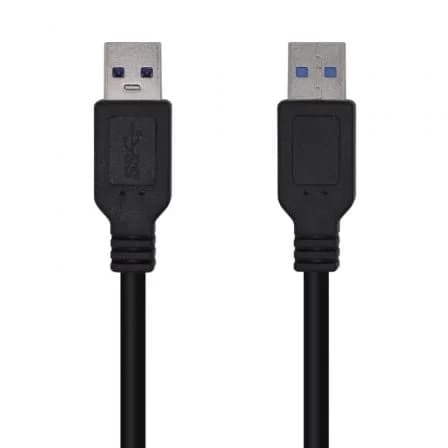 AISENS - Cable USB 3.0, Tipo A/M-A/M, Negro, 1.0m - A105-0446