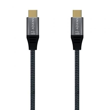 Cabo USB 2.0 Tipo-C AISENS / 5A 100W / 2m / Cinza / A107-0629