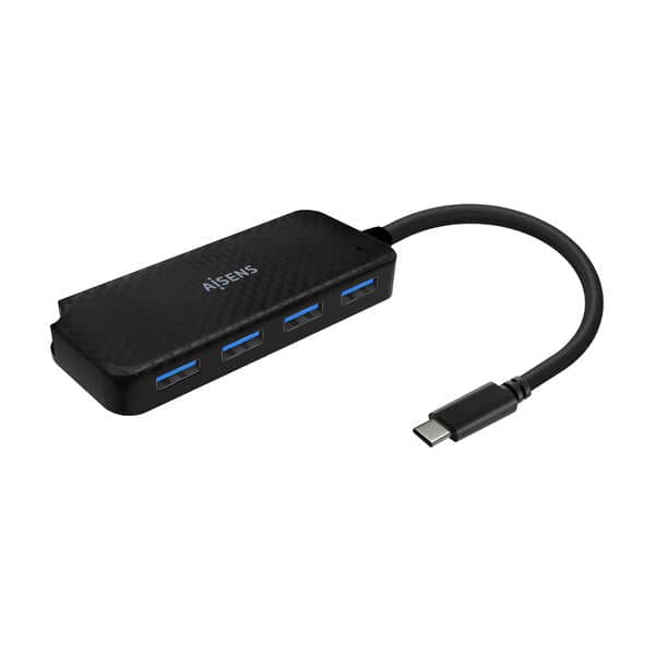 Hub USB Tipo-C AISENS / 4xUSB / Preto / A109-0715