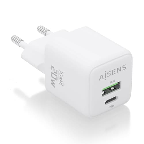 Aisens ASCH-20W2P010-W Carregador GaN 20W Branco