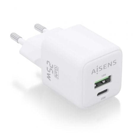 Aisens Carregador GaN 25W Branco