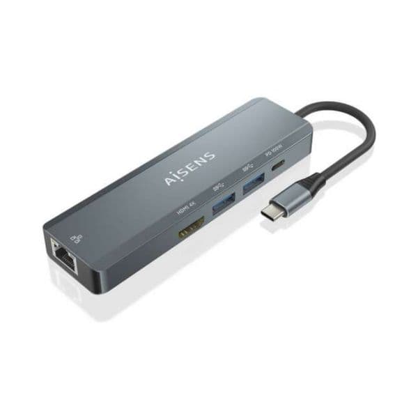 Aisens Hub dock 5 em 1 ASUC-5P011-GR - HUBAASUC-5P011-GR