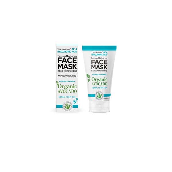 The Conscious Hyaluronic Acid Intense-Hydration Face Mask Organic Avocado 50ml