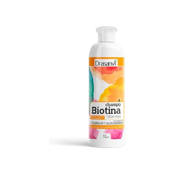 Drasanvi Shampoo de Biotina e Aloe Vera para Cabelos Secos e Opacos 1000ml