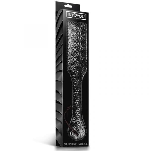 Intoyou Padle Couro Vegan Diamond Line Sapphire Preto