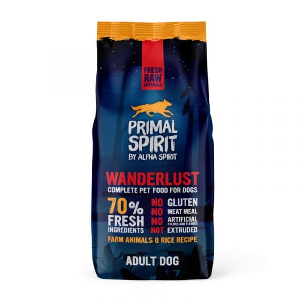 Primal Spirit Wanderlust Cão Adulto Frango e Peixe Frescos 12 Kg