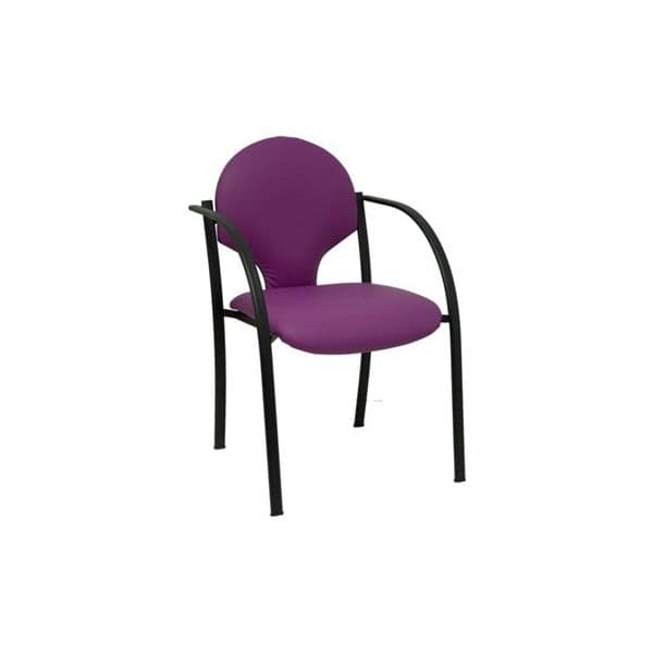 PYC Cadeira de Visitante Hellin Roxo Couro